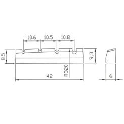 Порожок для гитары Paxphil NT007 White Фото 1