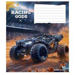 Тетрадь Школярик Racing gods 18 аркушів клітинка Фото 1
