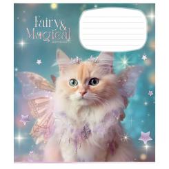 Тетрадь Школярик Fairy cats 18 аркушів клітинка Фото 1