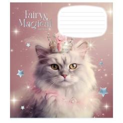 Тетрадь Школярик Fairy cats 18 аркушів клітинка Фото 3