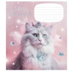 Тетрадь Школярик Fairy cats 18 аркушів клітинка Фото 4