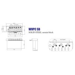 Бридж для гитары Paxphil WVPСSB Chrome Фото 1