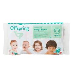 Подгузники Offspring розмір S, 3-6 кг, 3 шт. Фото