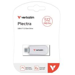 USB флеш накопитель Verbatim 512GB Plectra White USB-C Фото 1