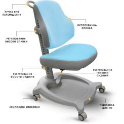 Детское кресло ErgoKids GT Y-402 ortopedic blue Фото 1