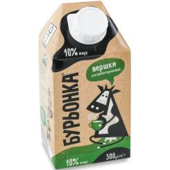Сливки Бурьонка ультрапастеризованные 10% 500 г Фото 1