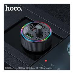FM модулятор HOCO E82, Black, Box Фото 5