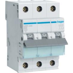 Автоматический выключатель Hager 3-п. B 40A (6kA) 3M (B) Фото