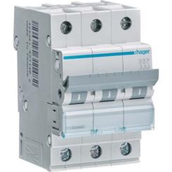 Автоматический выключатель Hager 3-п. C 16A (6kA) 3M (A) Фото