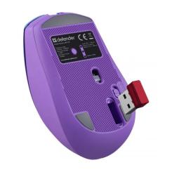 Мышка Defender Mystery MM301 LED Wireless/Bluetooth Violet Фото 4