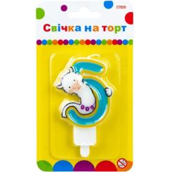 Свеча Maxi Llama "5" висотою 7,62 см Фото