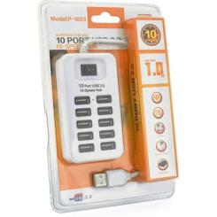 Концентратор Voltronic USB 2.0 to 10xUSB passive Фото 2