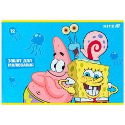 Альбом для рисования Kite SpongeBob SquarePants, 12 аркушів Фото 4