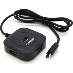Концентратор VEGGIEG USB-C 4xUSB 2.0 0.2m black Фото