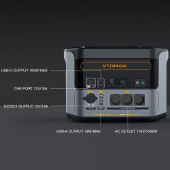 Зарядная станция Vtoman FlashSpeed 1500 PB-58 1500W 1548Wh Фото 4