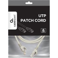 Патч-корд Cablexpert 0.5м UTP cat 6 CU gray Фото 1
