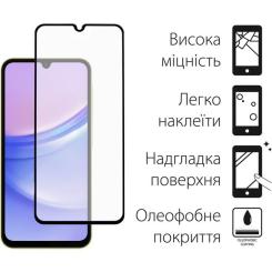 Стекло защитное Fine Line Samsung Galaxy A15 Black Фото 1