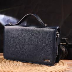 Сумка Canpellini Из натуральной кожи Синяя Фото 9