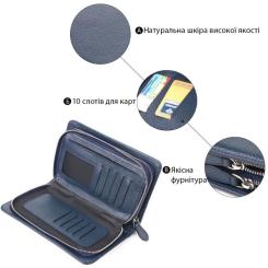 Сумка Canpellini Из натуральной кожи Синяя Фото 3