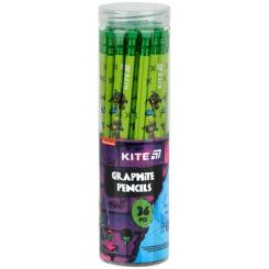 Карандаш графитный Kite Ninja Turtles трехгранный, с резинкой, НВ Фото 1