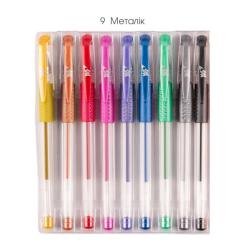 Ручка гелевая Yes набор Metallic 9 штук Фото 2