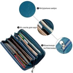 Кошелек ST Leather Голубой Фото 3