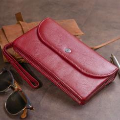 Кошелек ST Leather Из кожи Бордовый Фото 10