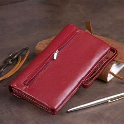 Кошелек ST Leather Из кожи Бордовый Фото 11