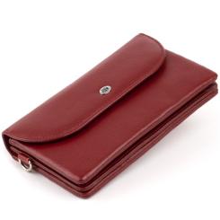 Кошелек ST Leather Из кожи Бордовый Фото