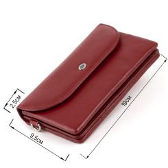 Кошелек ST Leather Из кожи Бордовый Фото 2