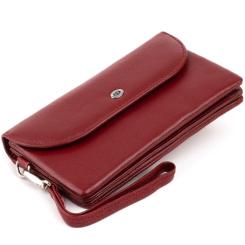 Кошелек ST Leather Из кожи Бордовый Фото 6
