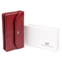 Кошелек ST Leather Из кожи Бордовый Фото 8