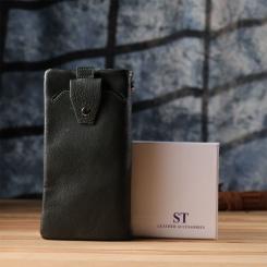 Кошелек ST Leather С отделением под телефон Зеленый Фото 10