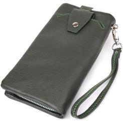 Кошелек ST Leather С отделением под телефон Зеленый Фото 1