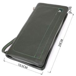 Кошелек ST Leather С отделением под телефон Зеленый Фото 2