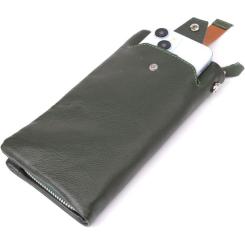 Кошелек ST Leather С отделением под телефон Зеленый Фото 6