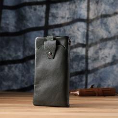 Кошелек ST Leather С отделением под телефон Зеленый Фото 8