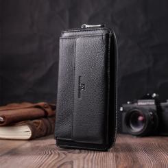 Кошелек ST Leather З натуральної шкіри Чорний Фото 7