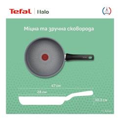 Сковорода Tefal Halo 28 см, алюміній, бакеліт, сірий Фото 8
