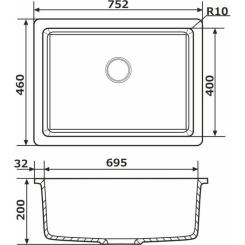 Мойка кухонная GRANADO Under top XL marron Фото 5