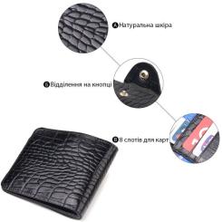 Портмоне Canpellini Из натуральной кожи Черное Фото 3