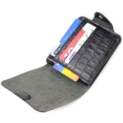 Портмоне Canpellini Из натуральной кожи Черное Фото 5