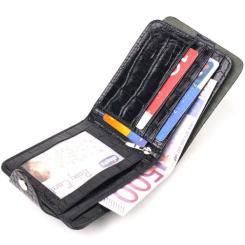 Портмоне Canpellini Из натуральной кожи Черное Фото 6