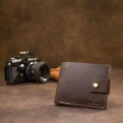 Портмоне Grande Pelle Кожаное Коричневое Фото 7