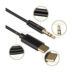 Кабель мультимедийный XoKo USB-C to 3.5mm M 1.0m black Фото 1