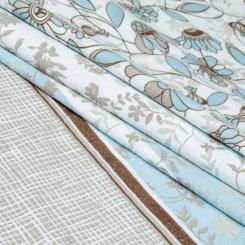 Постельное белье Home Line Фланель Затишок блакитно-бежевий полуторний Фото 2