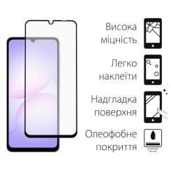 Стекло защитное Dengos Full Glue Samsung Galaxy A07 Black Фото 1
