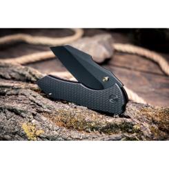 Нож Weknife High-Fin XL, Darkwash, чорний титан Фото 10