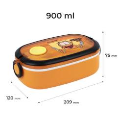 Ланч-бокс детский Kite Garfield , 900 мл, помаранчевий Фото 1
