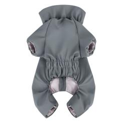 Дождевик для животных WAUDOG Clothes водонепроницаемый L55 серый Фото 1